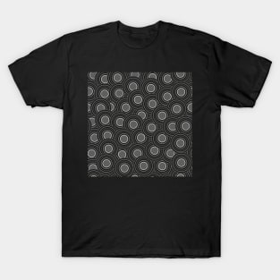 black circles with gray medium scale T-Shirt